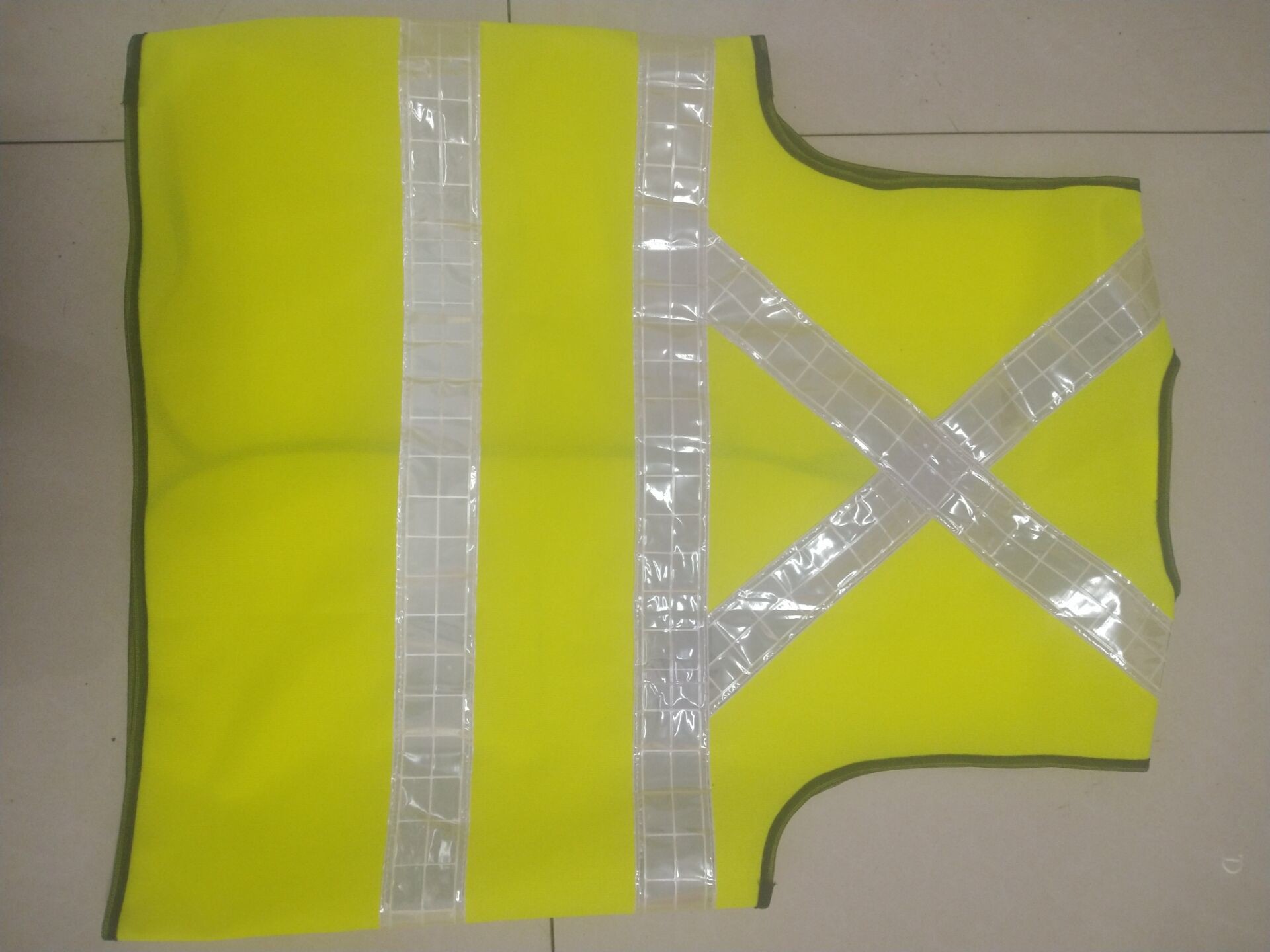 Fluorescent Green Reflective Vest 120g Construction Hi Vis Safety Vest