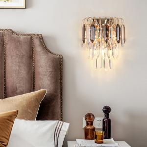 Wholesale 22*28cm Contemporary Glass Wall Sconces K9 Crystal Led Wall Lights from china suppliers