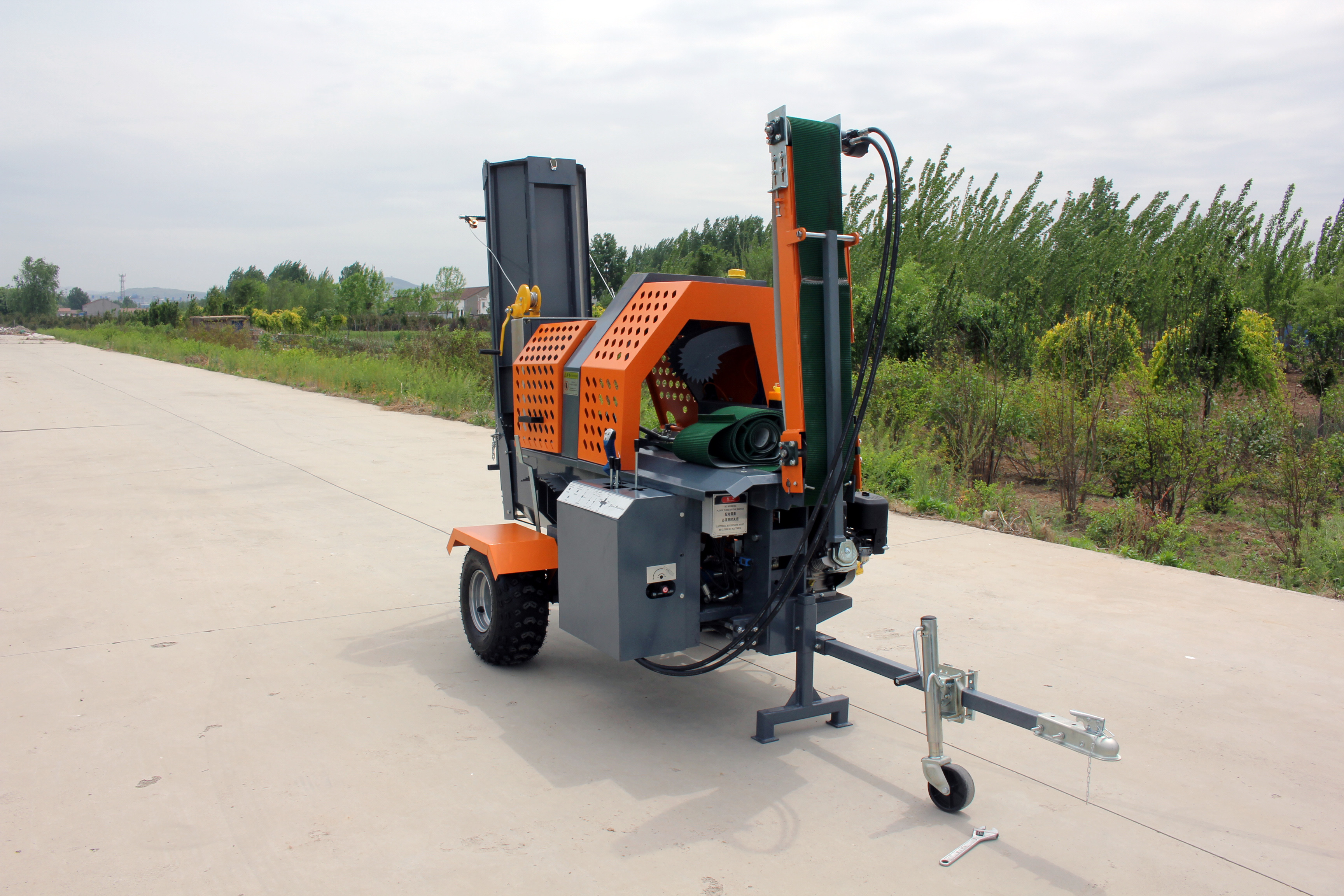 18HP Gasoline Log Splitter And Wood Shredder For Cutting Wood Branch