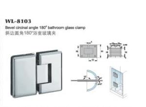 Wholesale WL-8103 High Quality Solid Brass Glass Shower Door Hinge / Glass Bracket / Glass Clamp 180 degree bevel circinate from china suppliers