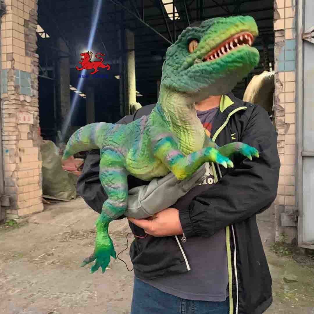 Museum Dino Hand Puppet / Realistic Baby Dinosaur Puppet RoHS Certified