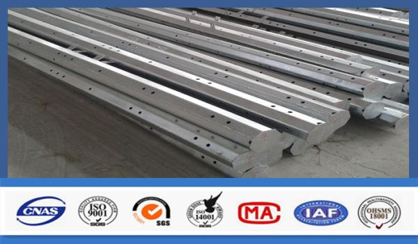 Polygonal metal 35-foot-high 3mm thickness ASTM A123 hot dip galvanized power