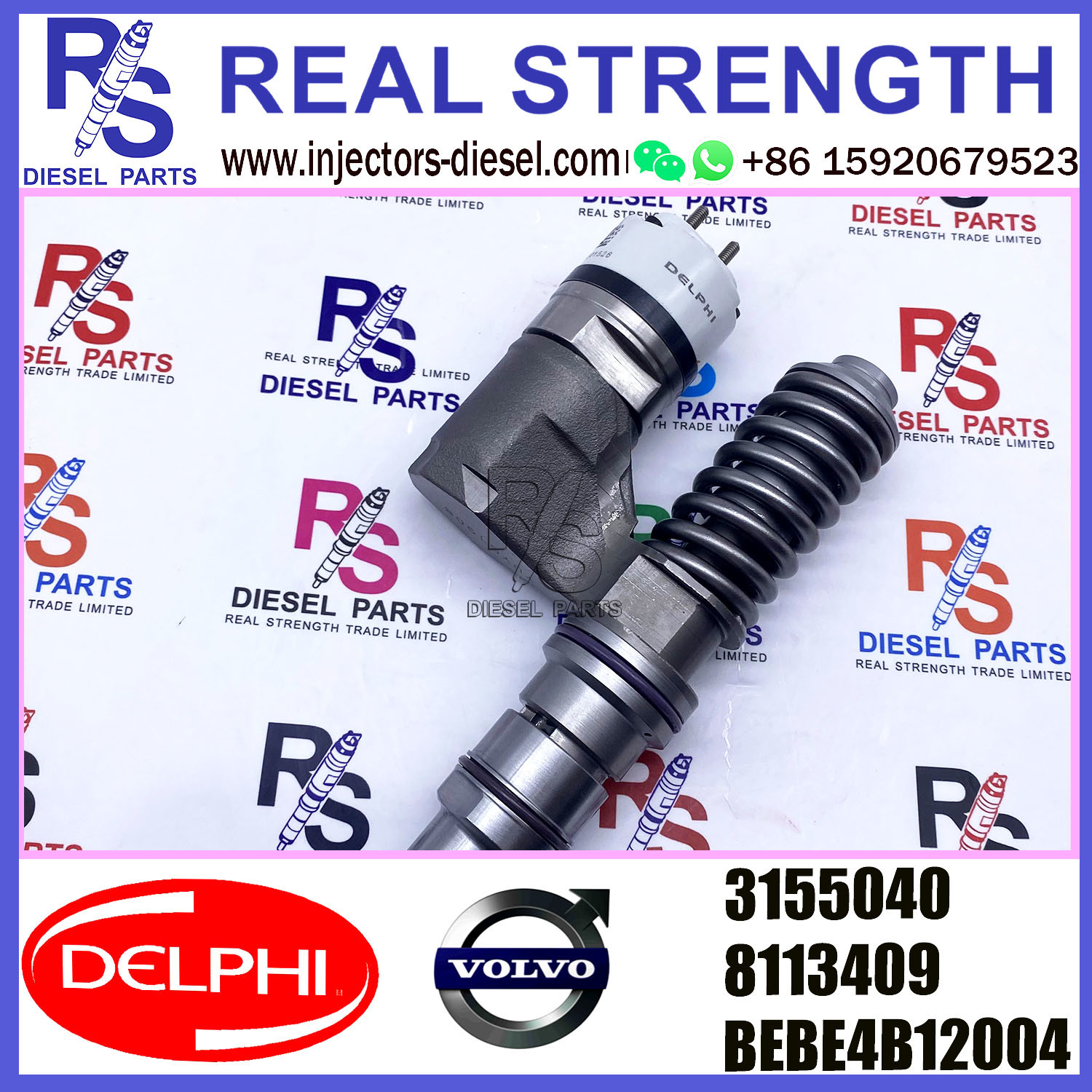 DELPHI injector 3155040 8113409 BEBE4C12004 Diesel pump Injector V-O-L-V BEBE4C12004 A3 for V-O-L-V D12 EURO SPEC