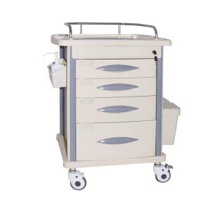 Wholesale Mobile Plastic Emergency Hospital Medicine Trolley With 4 Drawers from china suppliers