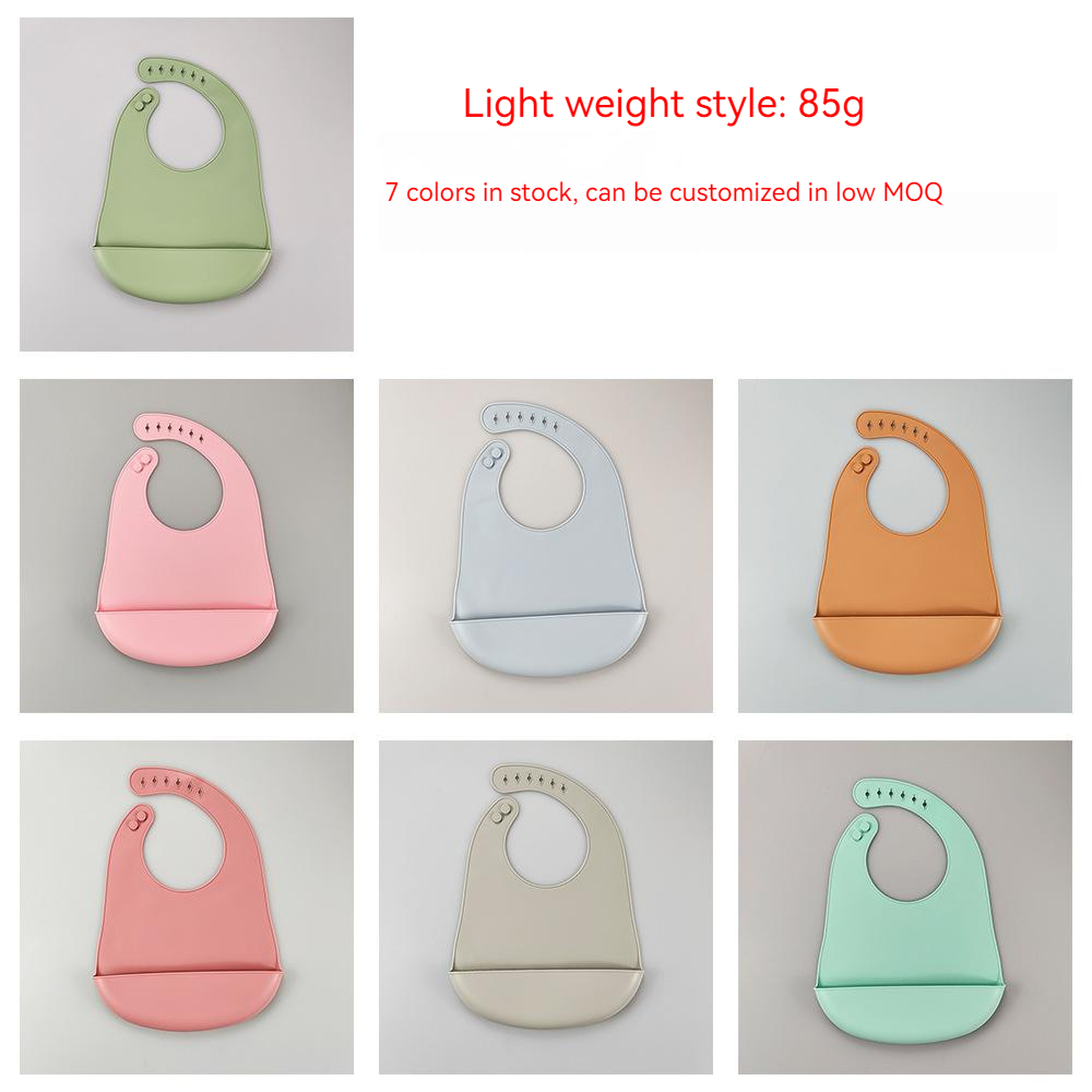 Customized Soft Waterproof Baby Silicone Bib With EN71 Certificate