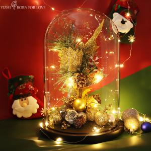 Wholesale Valentine Day Roses Preserved Real Fresh Long Stem Glass Dome Roses Flowers from china suppliers