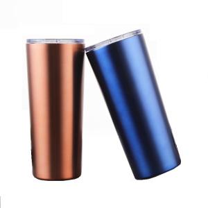 Wholesale 17oz Red Blue Stainless Steel Coffee Tumbler Ice / Hot Drink Mugs With Straws from china suppliers