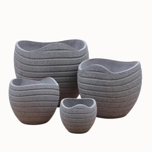 Wholesale 2024 New design of high quality large classic flowerpot European fiber cement ceramic villa hotel flowerpot from china suppliers