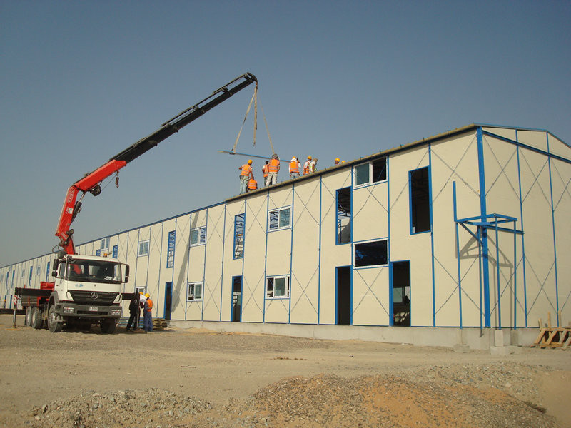 Double Story Steel Frame K Type Prefab Temporary Housing