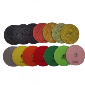 Wholesale 125mm Wet Polishing Pad for Polishing Granite Marble Stone Slab Resin Pads Advantage from china suppliers