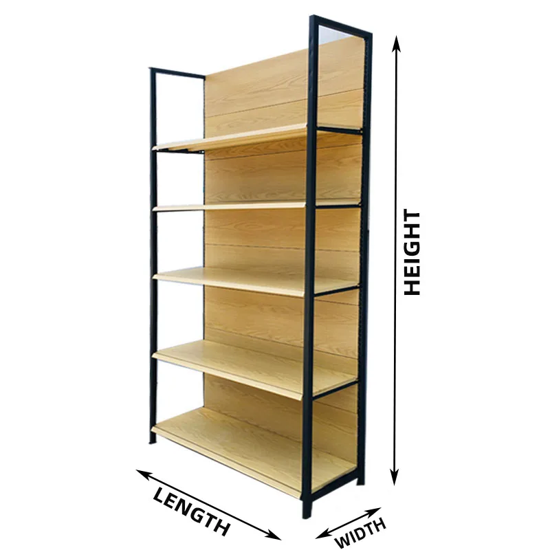Wooden Super Market Rack for Heavy Duty Gondola Supermarket Shelves