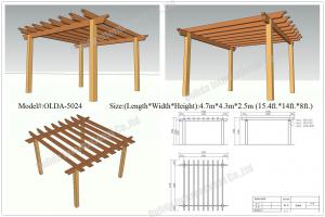 Wholesale DIY pergola ideas 15.4ft.*14ft.*8ft.(OLDA-5024) from china suppliers