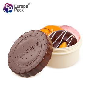 Wholesale Biscuit Packaging Box Storage Dessert Chocolate Case Plastic Packing Round Clear Food Cookie Fruits Box from china suppliers