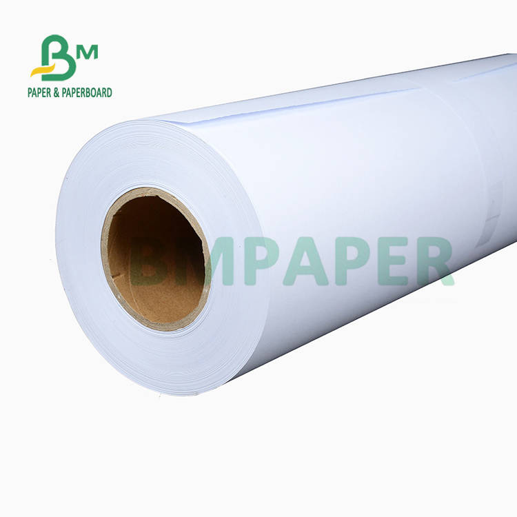 20lb CAD Plotter Paper Roll For Inkjet Printer 36'' x 150 ft Clear Image