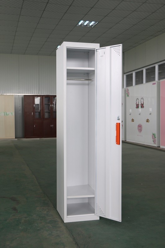 Single Door Steel Office Lockers Electrostatic Powder Coating 0.6mm Thick