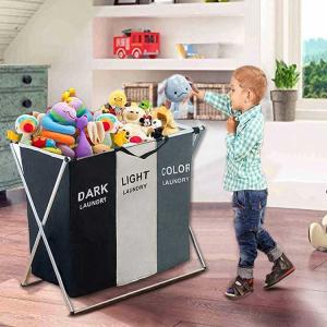 Wholesale Odorless Sonsill 3 Section Laundry Tote , Lightweight Dirty Clothes Hampers from china suppliers