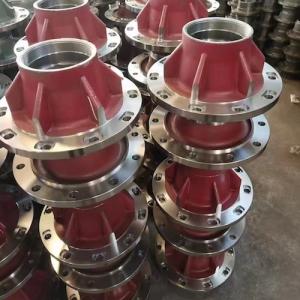 Wholesale OEM Ductile Wheel Hub Cover Iron Casting Parts For Truck And Tailer from china suppliers