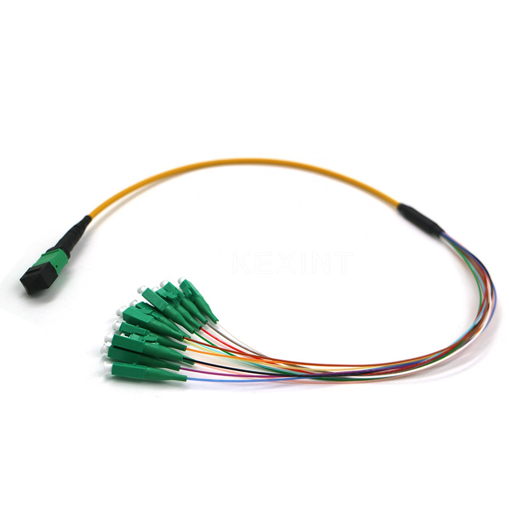 OM3 OM4 G657A Fiber Optic Trunk Cable 24 Core MTP MPO LC Connector