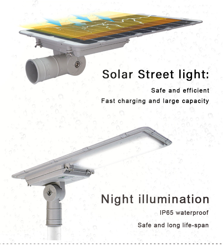 SMD3030 34000lm 200watt Solar Street Light With Lithium Battery