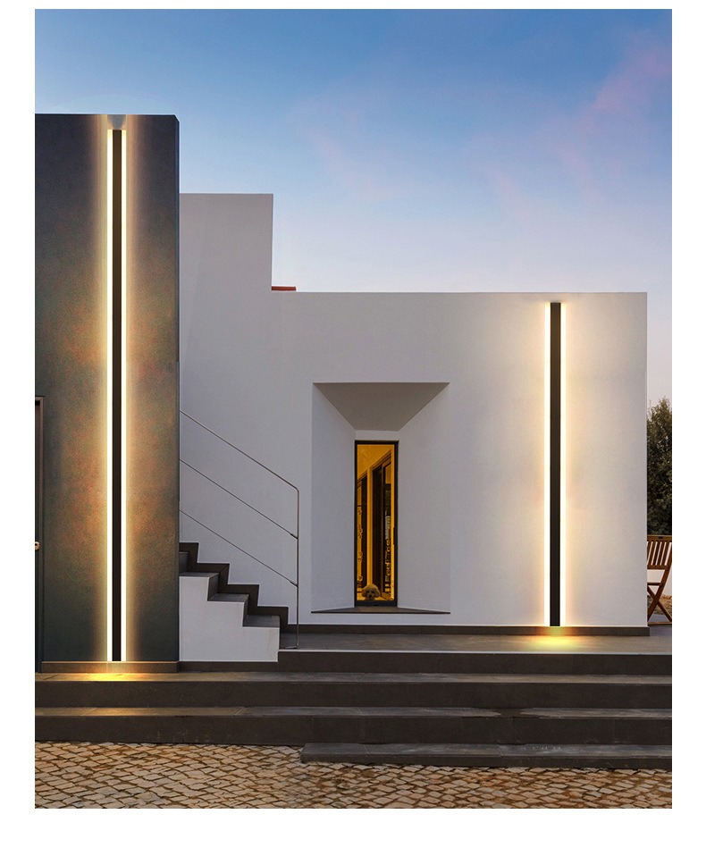 OEM ODM 3000K Aluminum Solar Wall Lights Outdoor Free Wiring For Villa Yard