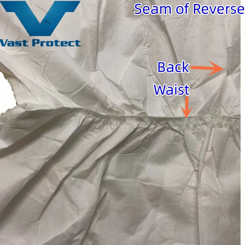 En13034 White Disposable Breathable Soft Waterproof Micro Film Clothing