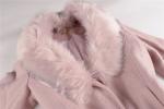 New Design Autumn & Winter Warm Women Pink Long Fur Coats Clothing
