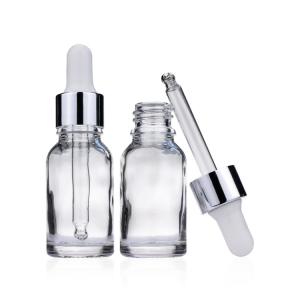 Wholesale Empty 15ml 0.5oz Oil Dropper Glass Bottle Refill Portable Clear Bottle from china suppliers