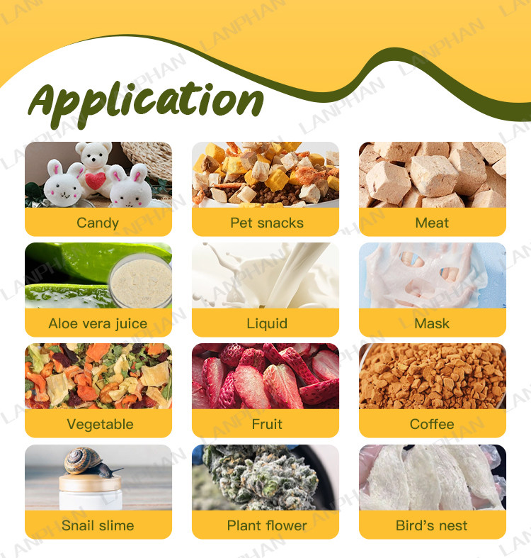 3M2 Lanphan Candy Cake Freeze Dryer Machine Fruit Vegetable Freeze Drying Lypholizer Machine
