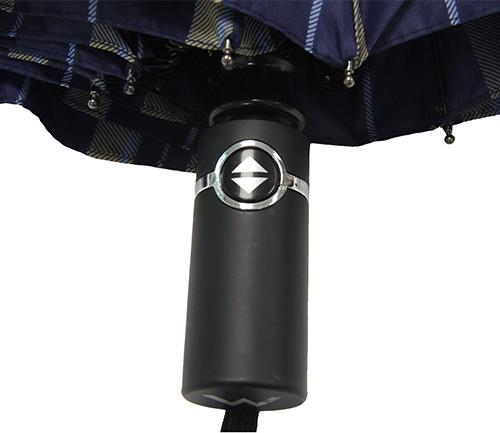 Check Pattern Three Folding Umbrella Auto Open Close For Men
