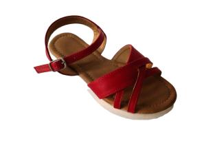 Wholesale Custmized Fashion Red Women PU Cross Strap Sandal from china suppliers