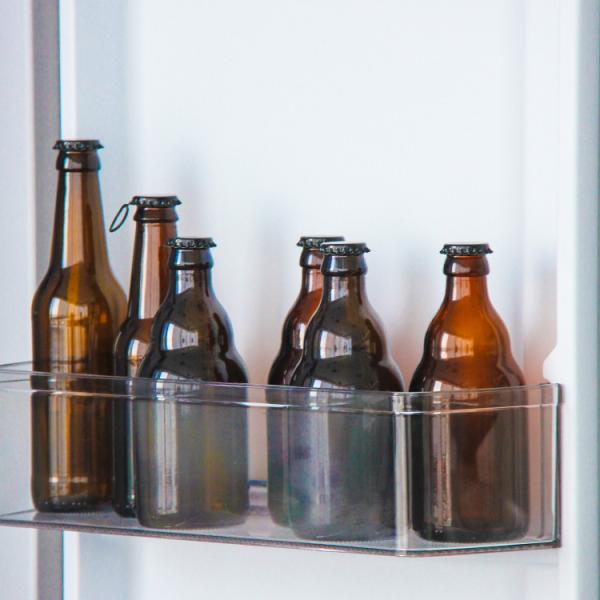 Clear 330ml 500ml Glass Sparkling Water Bottle With Aluminum Lid Soda Glass