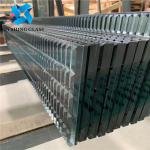 6mm 8mm Clear Patterned Glass , Tempered Reeded Fluted Glass
