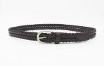 Red Braided Leather Belt Womens For Jeans And Dress / Pin Buckle Belt