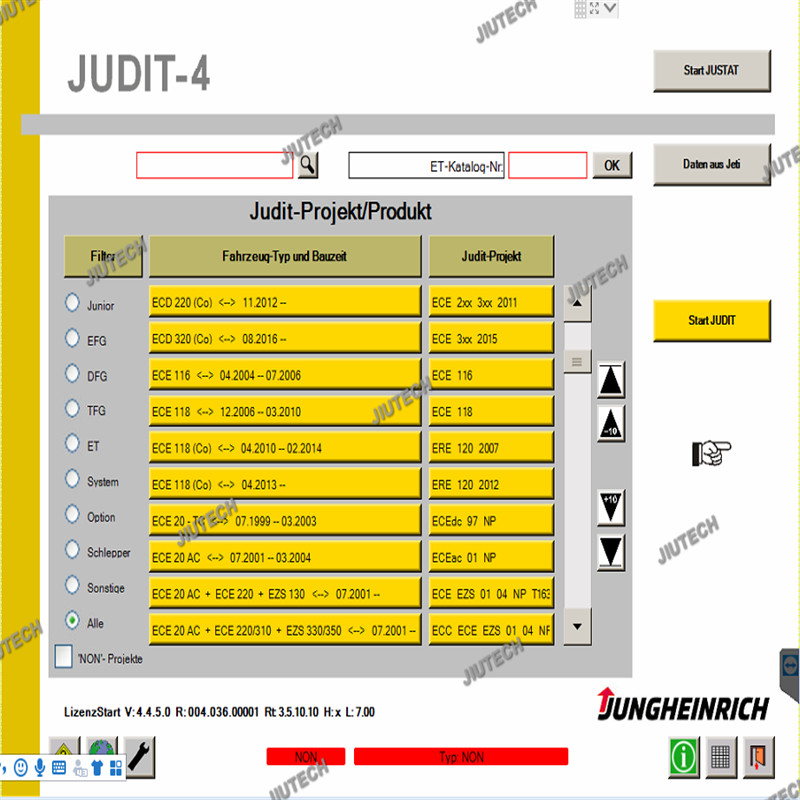 Jungheinrich forklift Judit box INCADO and cable JUDIT-4 Diagnostic Kit Tools Canbox Interface with diagnosis program
