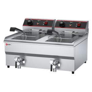 Wholesale 13L 13L Double Tank 2 Basket Stainless Steel Electric Deep Fryer for High Productivity from china suppliers