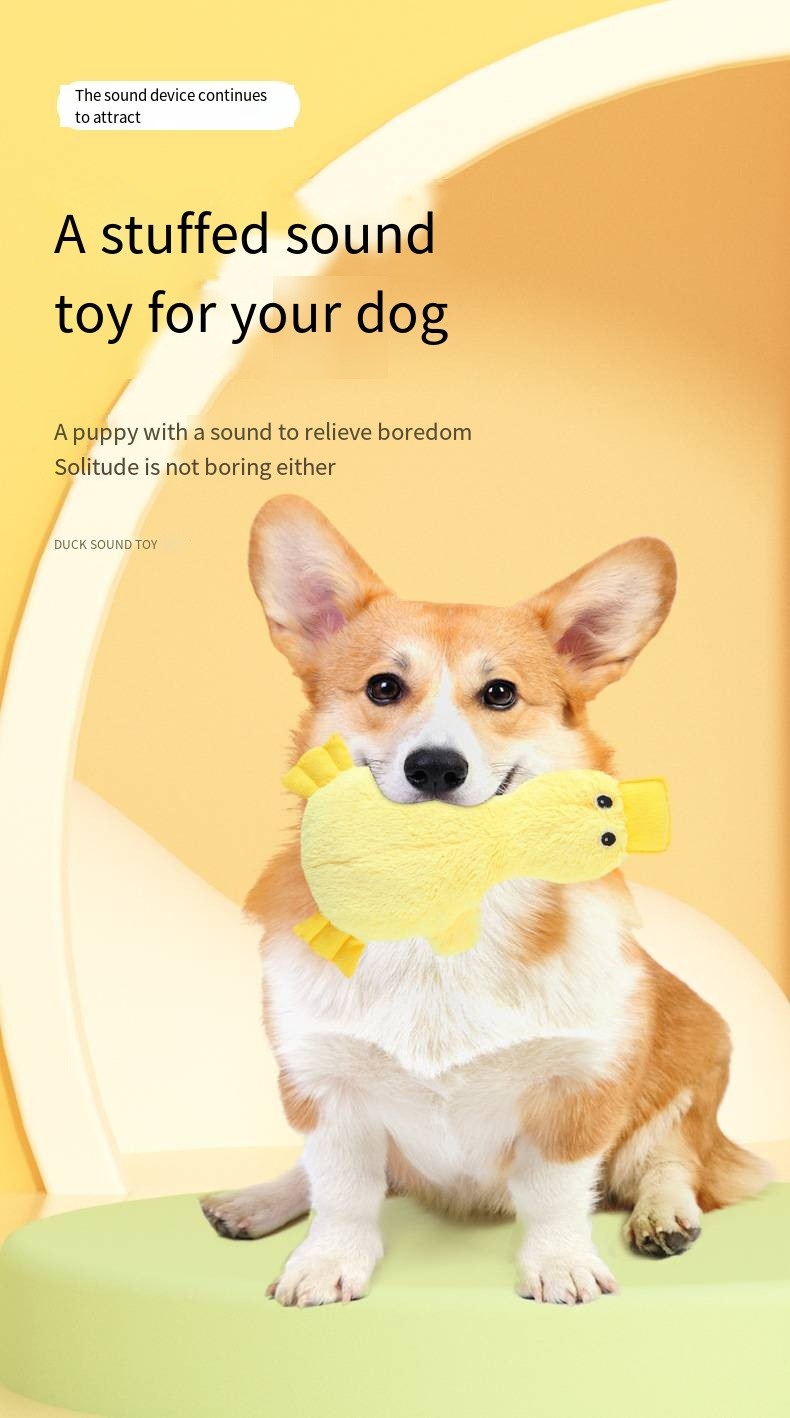 Pet Plush Toy Simulates noise Duck Large Toy Puzzle Grinding Teeth Cleaning Teeth chew