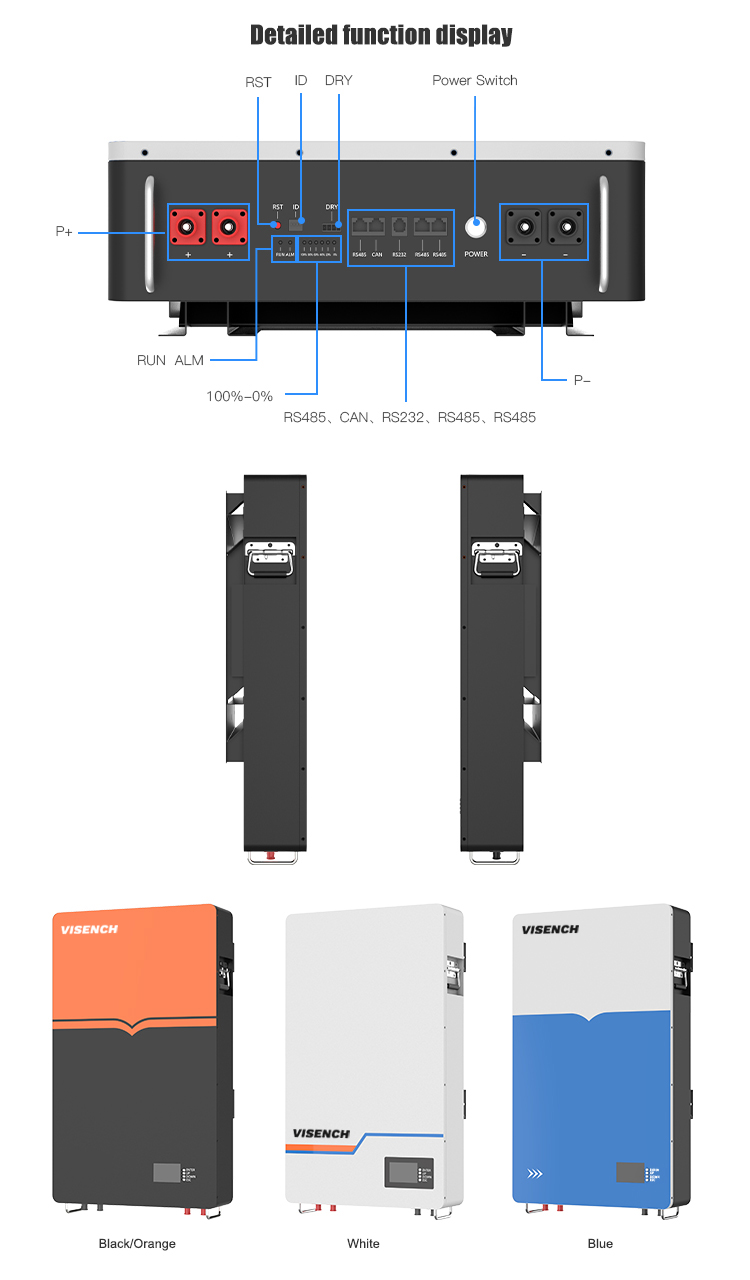 51.2V Wall Mounted 9.5Kwh 48V Lifepo4 200Ah Lithium Ion Battery For Solar System Energy Storage