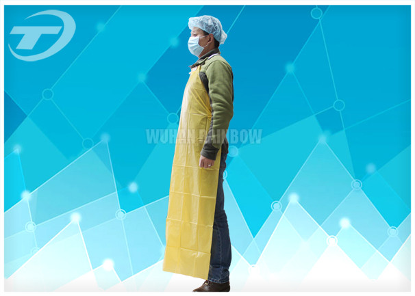 Splash Proof Disposable Plastic Aprons Waterproof 43 gsm , different thickness