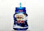 Plastic Stand Up Custom Shaped Bags Eco Friendly For Soft Drink / Juice