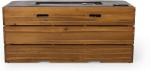 Wood Concrete 40000 Btu Propane Gas Fire Pit Rectangular Brazier For Outdoors