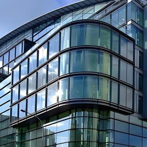 Wholesale Custom House Curtain Wall Sound Insulation Soundproof Curved Curtain Wall from china suppliers