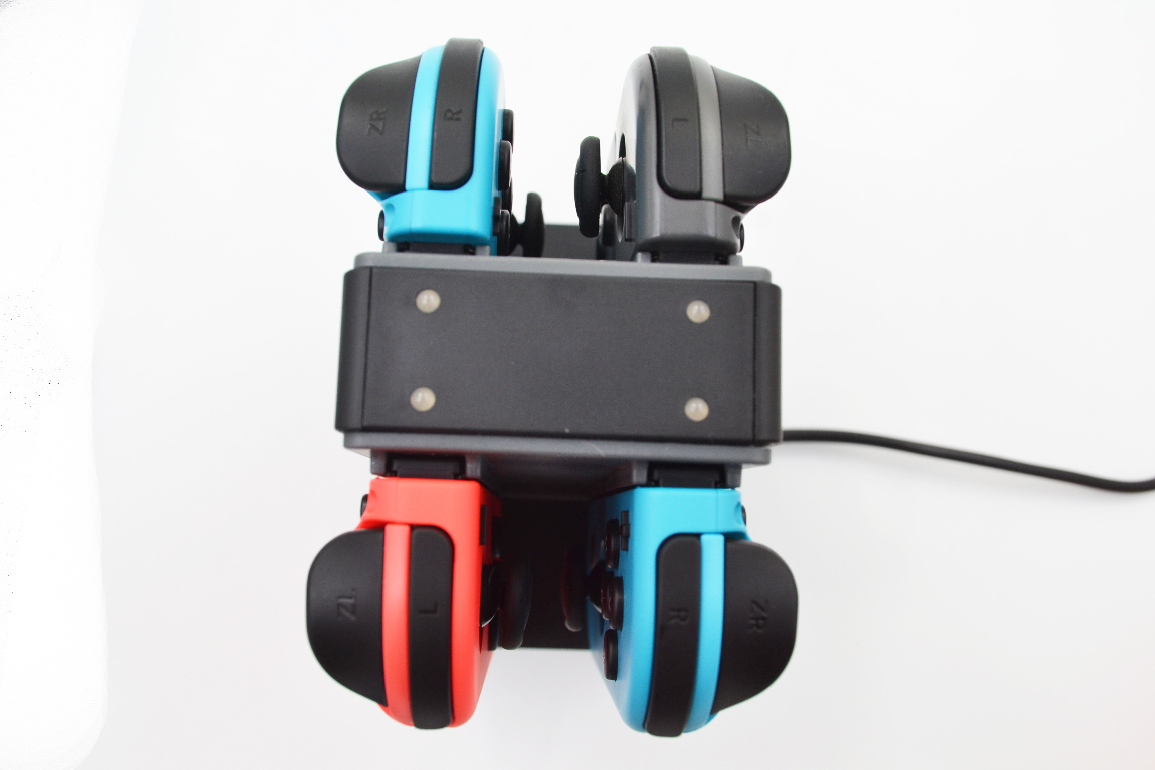 Latest 4 in 1 charging stand for nintendo switch joy-con blue red grey black multi color