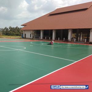 Wholesale Fadeless PU Sports Flooring Eco-friendly Outdoor Basketball Court Flooring from china suppliers