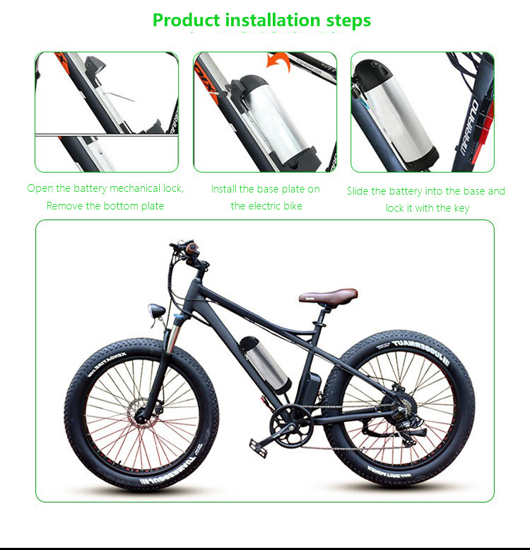 CE/MSDS Approved Explosionproof 36V/48V 10ah 400WH Automotive LFP Bike Battery With Remote Control For Electric Tricycle