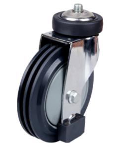 Wholesale Shopping Cart Wheels PU Escalator Trolley Caster 4 Inch from china suppliers