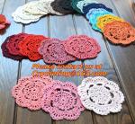 square crochet decoration, mat, small flower heat insulation pad doily pad,