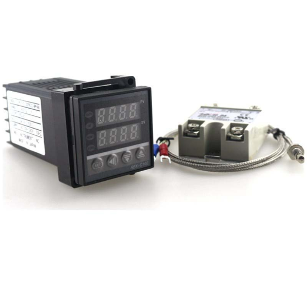 High Quality RKC REX-C100 Digital PID Temperature Controller Thermostat SSR output + 40A SSR Relay + K Thermocouple Screw