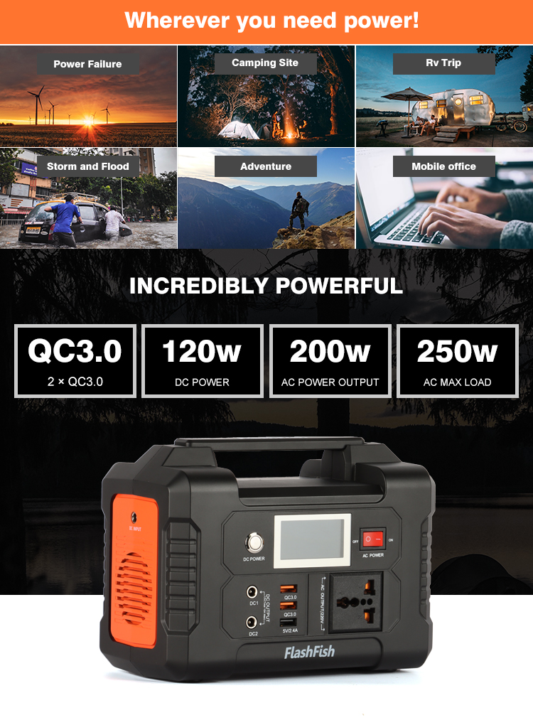 UN38.3 Off Grid PV System 220V AC Portable Power Station Explorer
