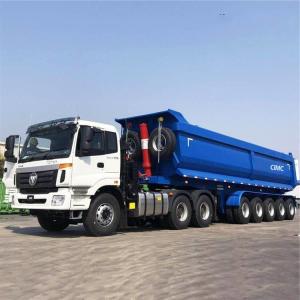 Wholesale U Type 11M 5 Axle 100Ton Truck Hub Tipping Trailers from china suppliers