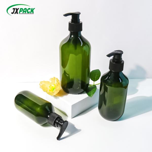 White Brown Plastic Shampoo Bottles 500ml For Hair Conditioner And Body Wash